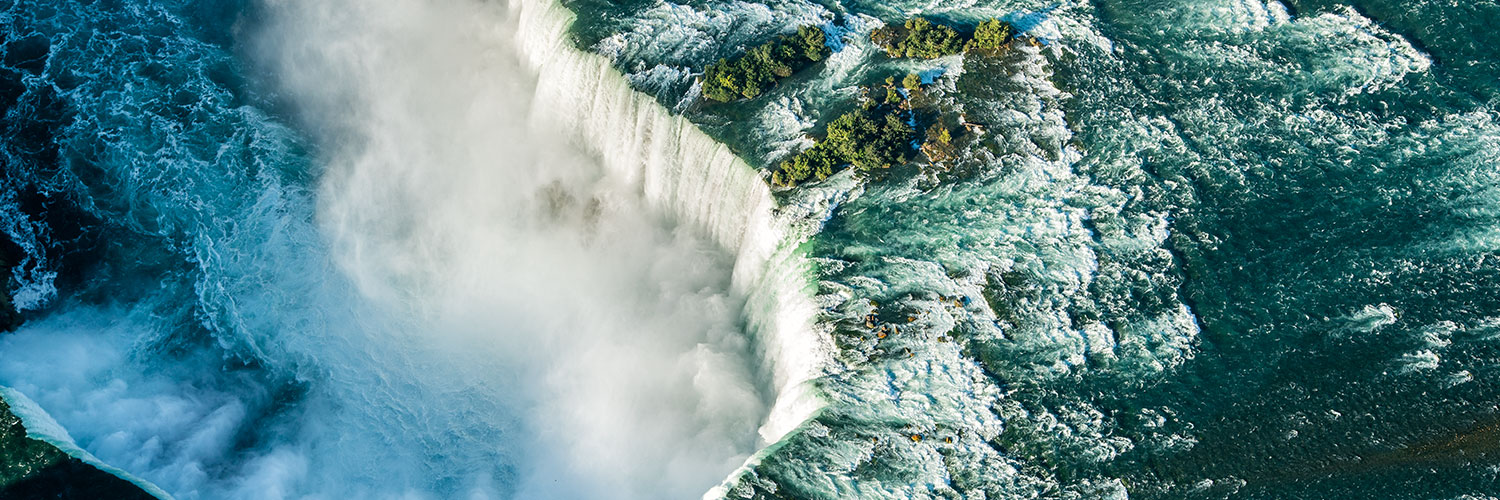 Aerial view of the US falls