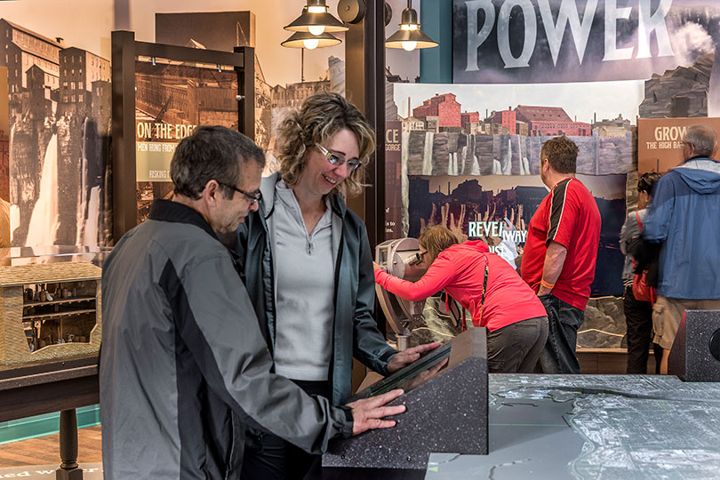 Learn about the history of Niagara Falls at the indoor multimedia experience, The World Changed Here Pavilion, at Niagara Falls State Park