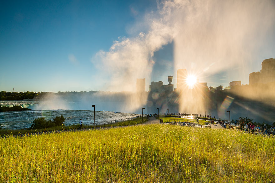 View from Terrapin Point in Niagara Falls State Park towards Niagara Falls, Canada