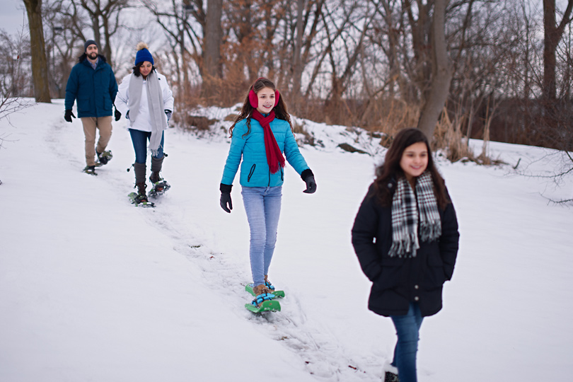 Winter snowshoeing in Niagara Falls State Park