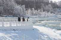 Experience the serenity of Niagara Falls State Park in the winter